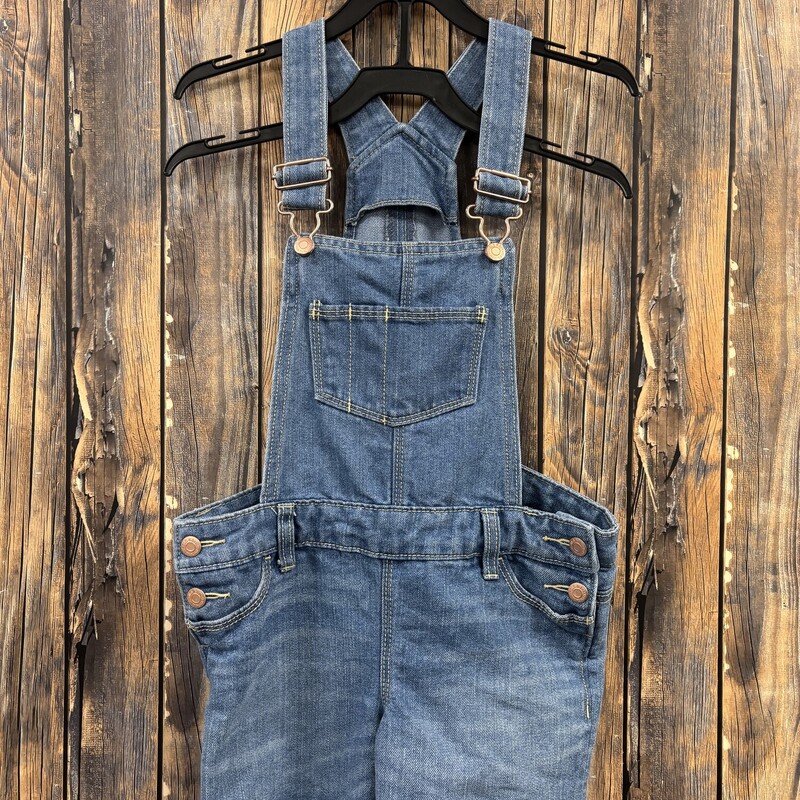 Denim Overall Shorts, Size: 6/7