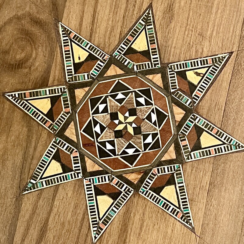 Chair Syrian Inlay, AS IS, Size: 28.22.32