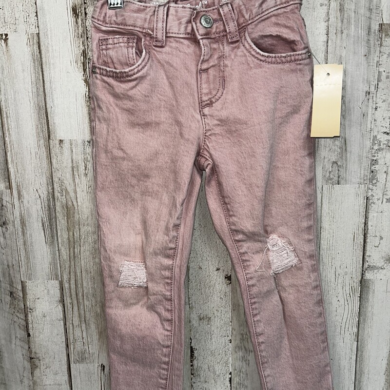 4T Pink Distressed Jeans