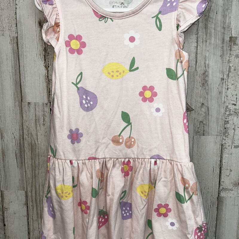 4T Pink Fruit Dress