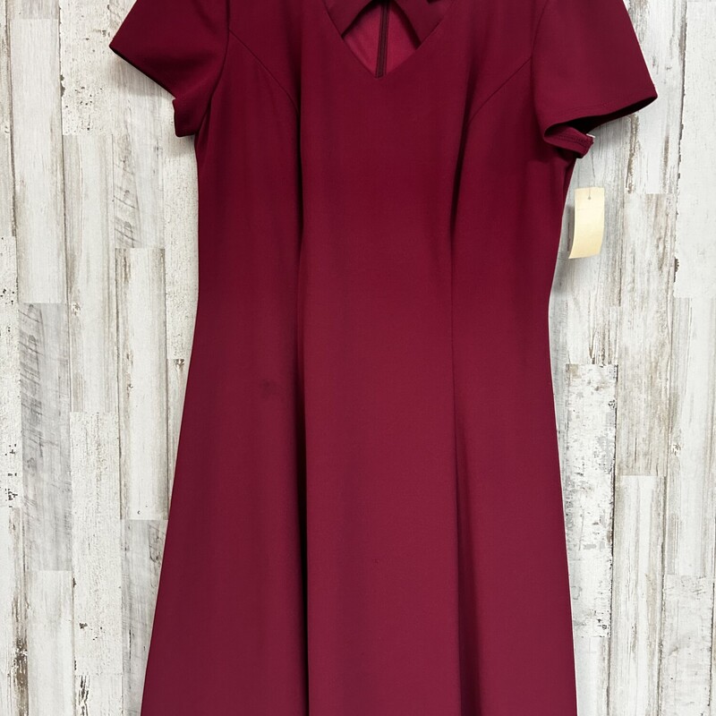 14 Maroon V Neck Dress