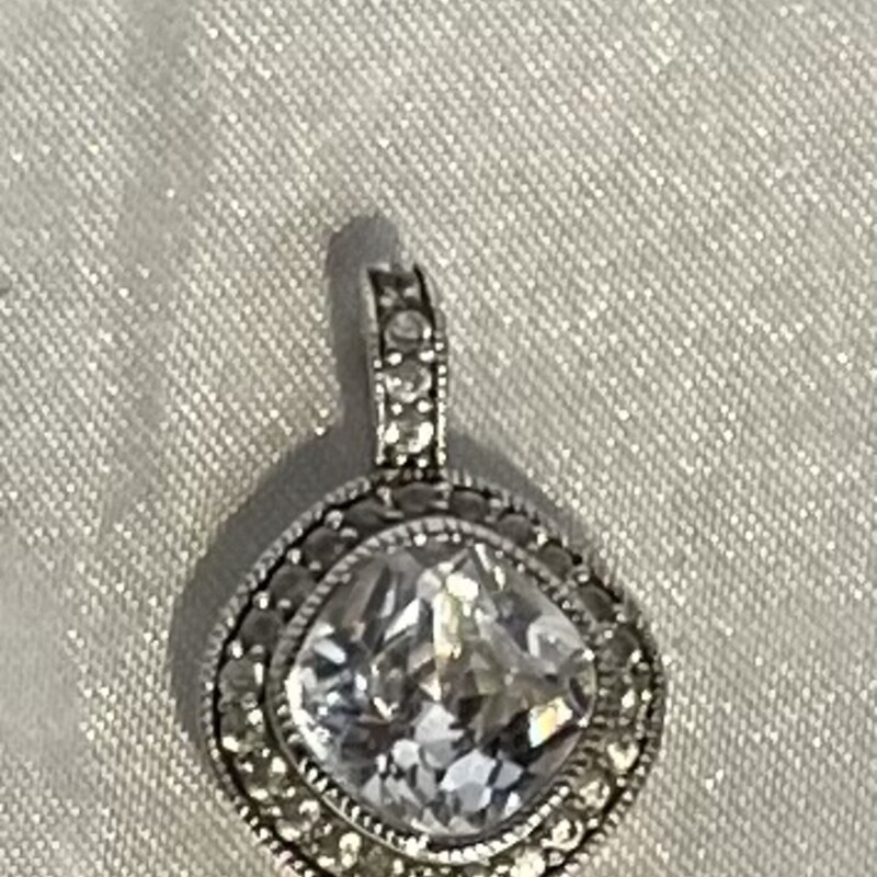 925 CZ Halo Pendant