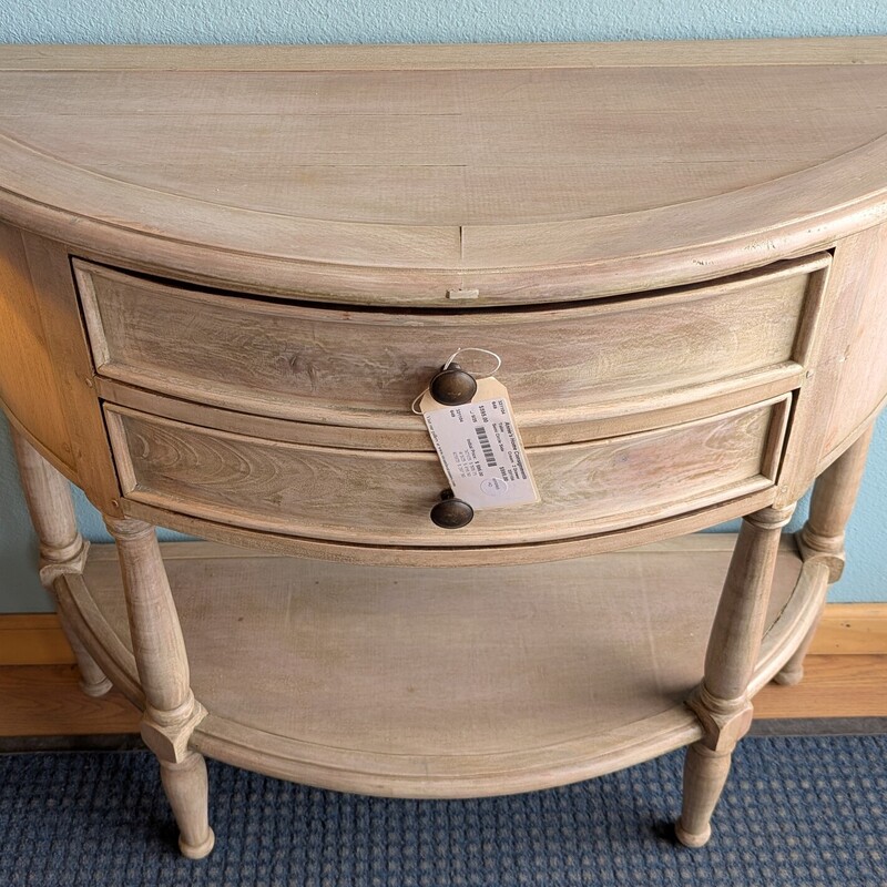 Semi Circle Side, Cream, 2 Drawer
39w x 15d x 32h