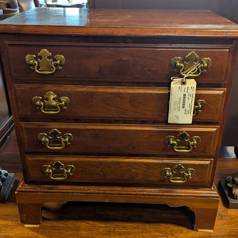 Side Table, Medium Stain, 4 Drawer
24w x 15d x 24h