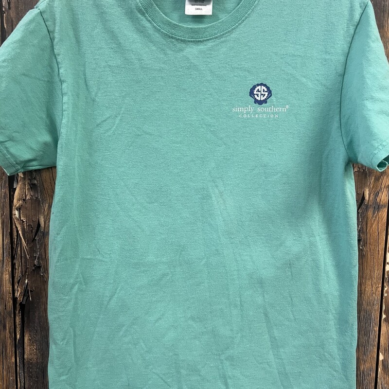 Simply Southern Teal Tee, Size: Small