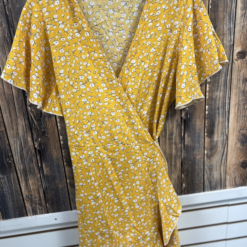 Yellow Flower Dress, Size: Small