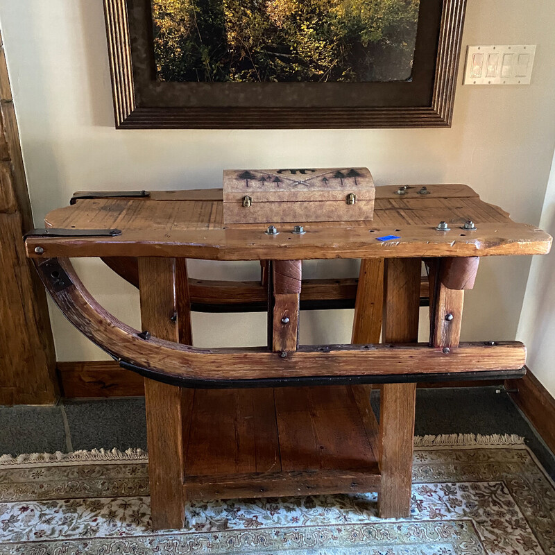 Vintage Sled Sofa Table