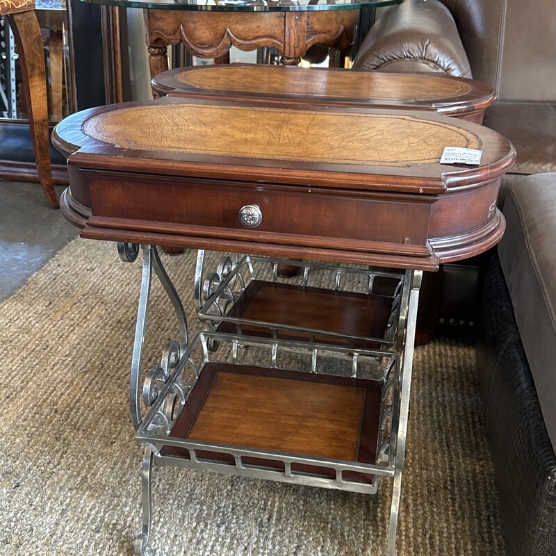 Wood And Iron Side Tables