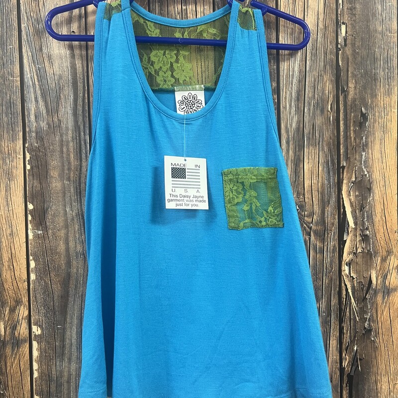 Green/blue Tank Lace, Size: 7/8