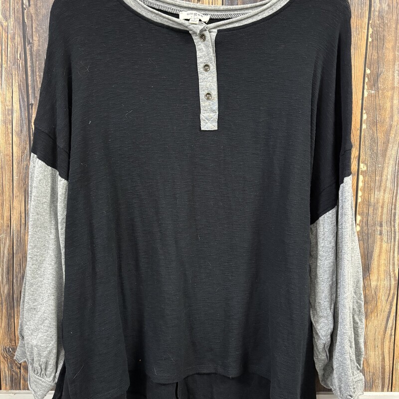 Gray Black Umgee Shirt, Size: S