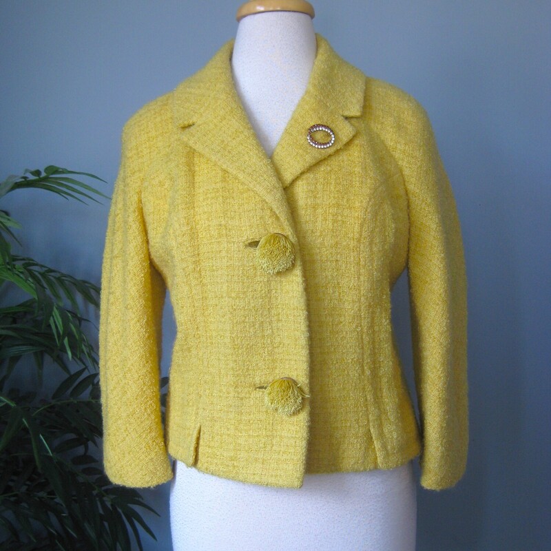 Vtg Boucle Cropped Blazer