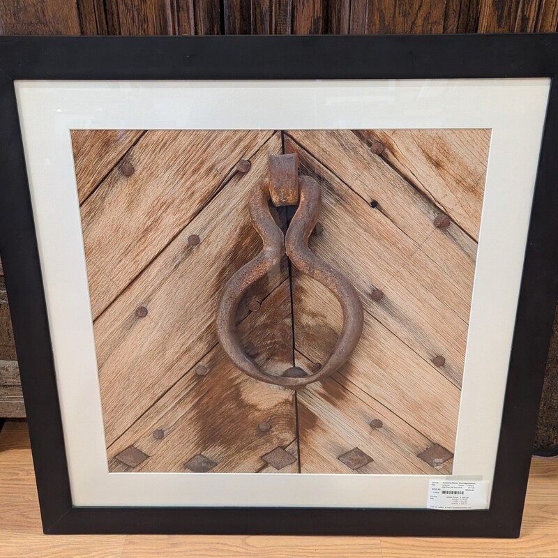 Old Door W/ Iron Pull, Photo, Framed
34 x 34