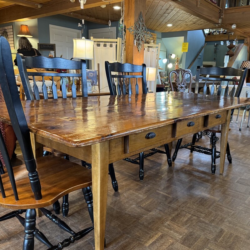 Rustic Farm Table W/Chair