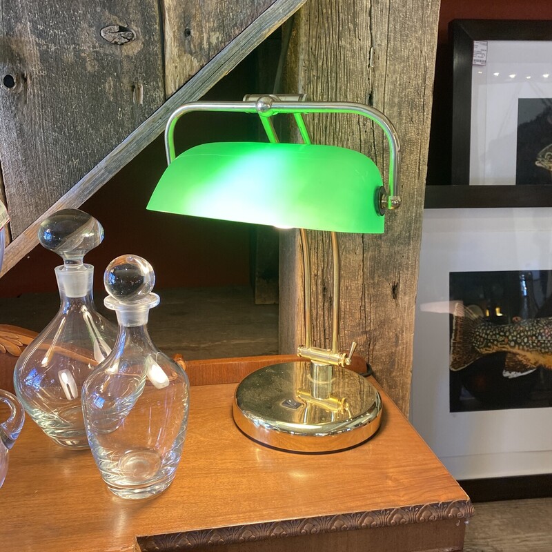 Brass Bankers Lamp