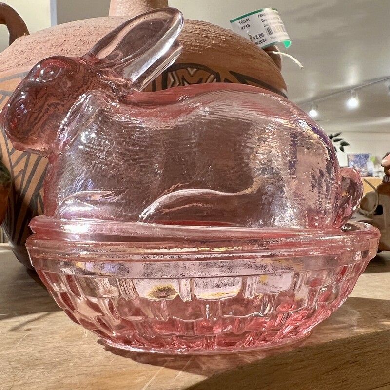 Basket Glass Bunny