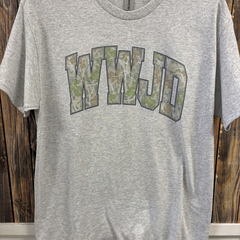 Camo WWJD Shirt, Size: L