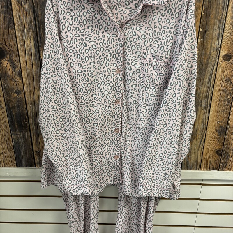 Pink Animal Print PJs, Size: 1X