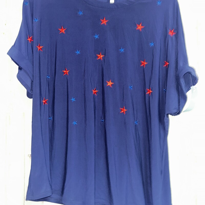 XL Navy Star Top