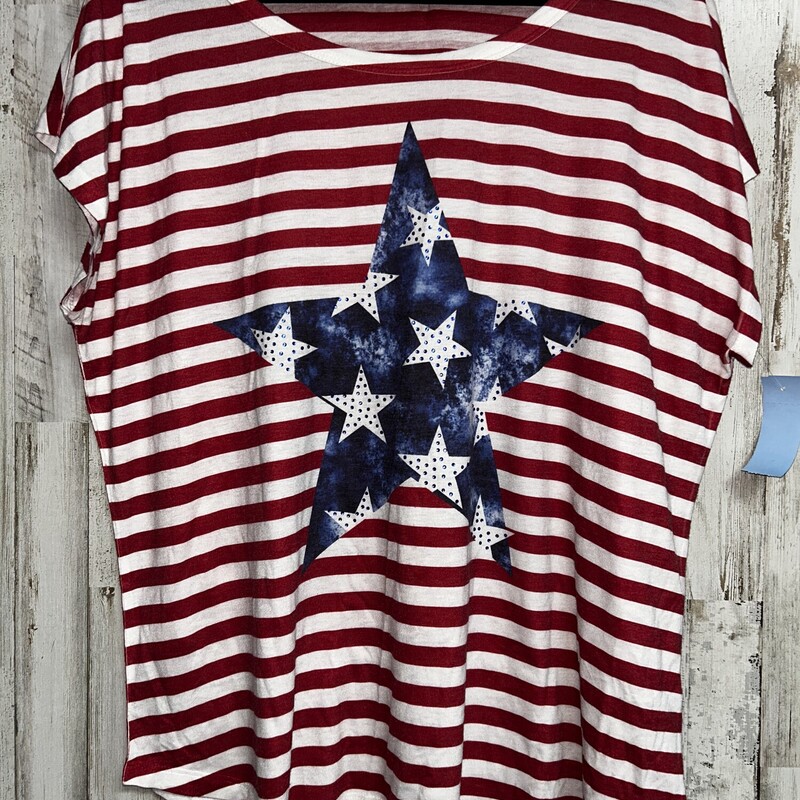 XL Red Stripe Star Tee