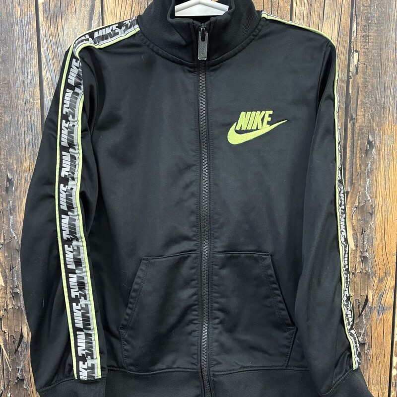 Lime Black Nike Jacket, Size: 7