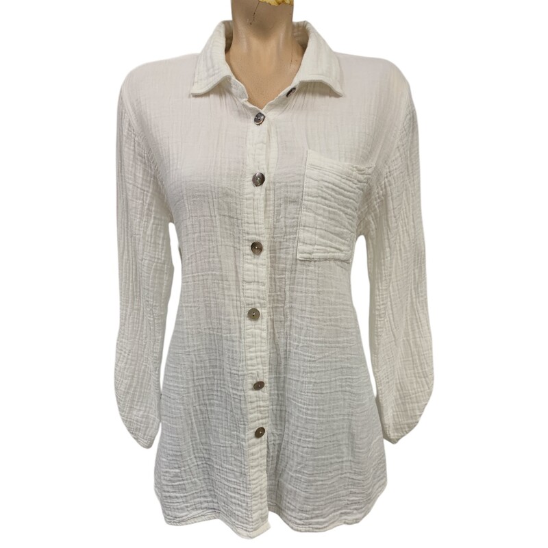 Shannon Passero TOp, White, Size: M