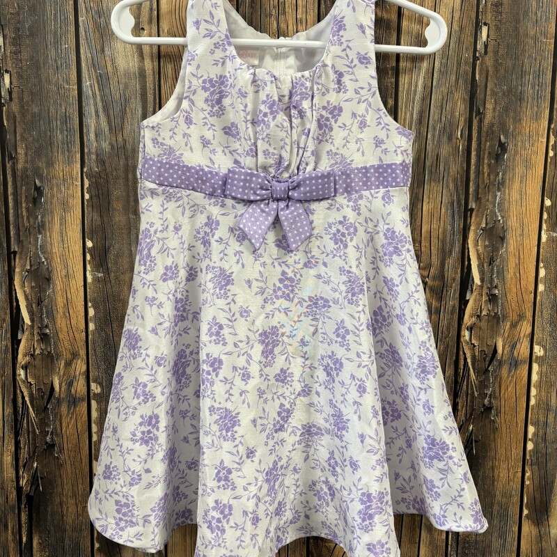 White Purple Dress, Size: 24m