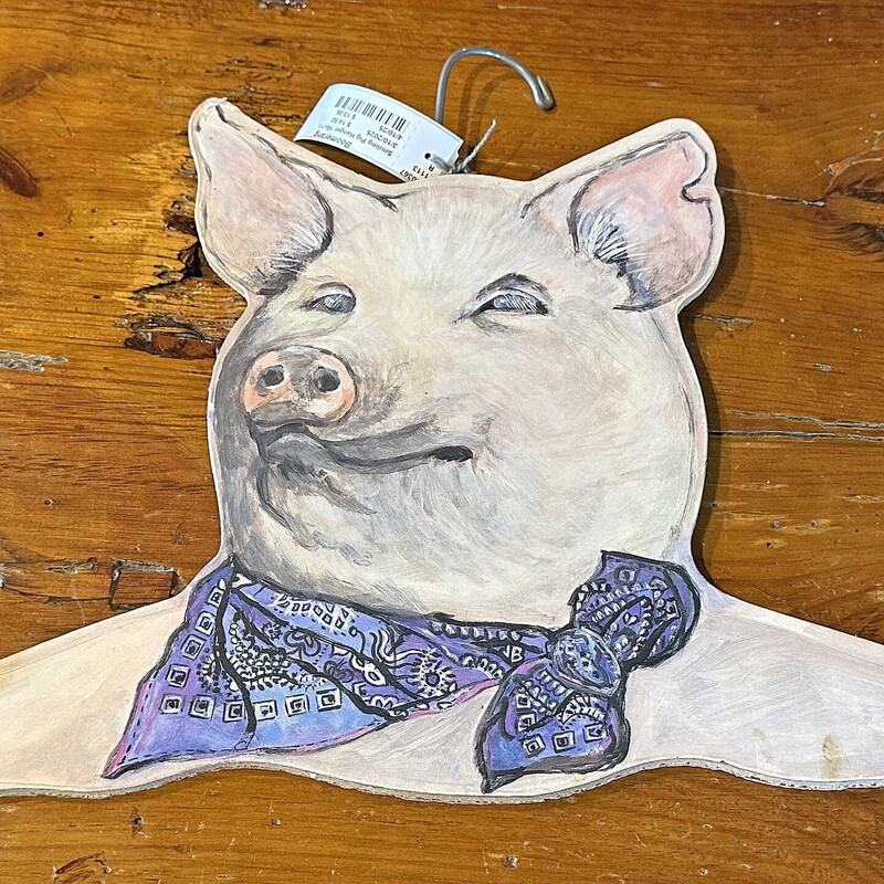 Smiling Pig Hanger 16x11.