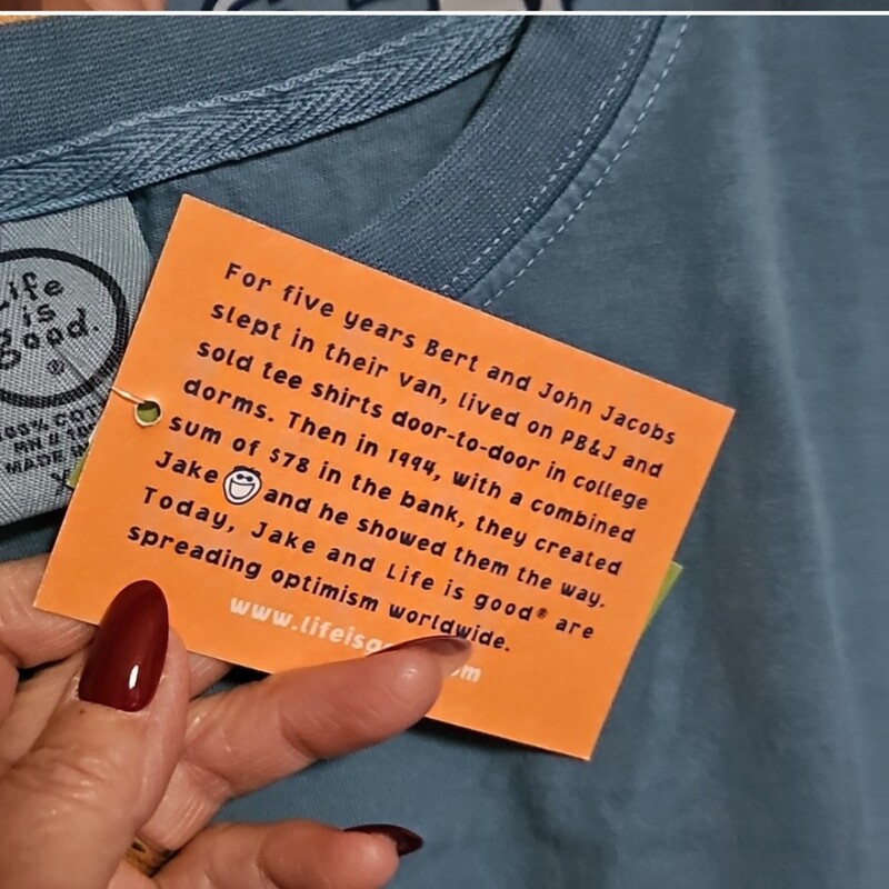 NEW LIFE IS GOOD SHIRT, BLUE, Size: XXL