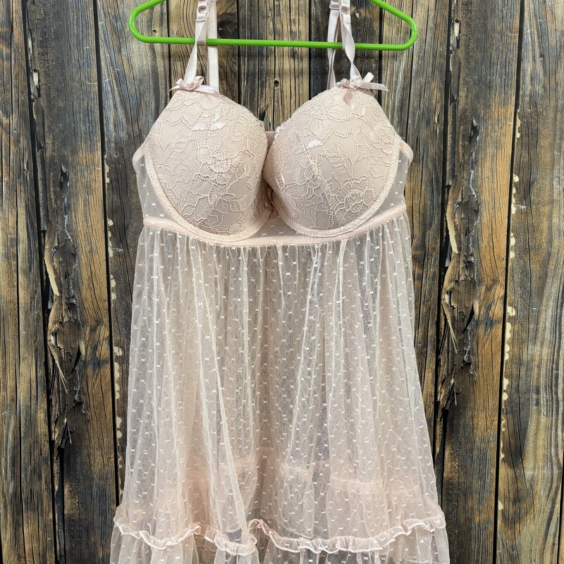 Pink Lingerie Top, Size: Medium