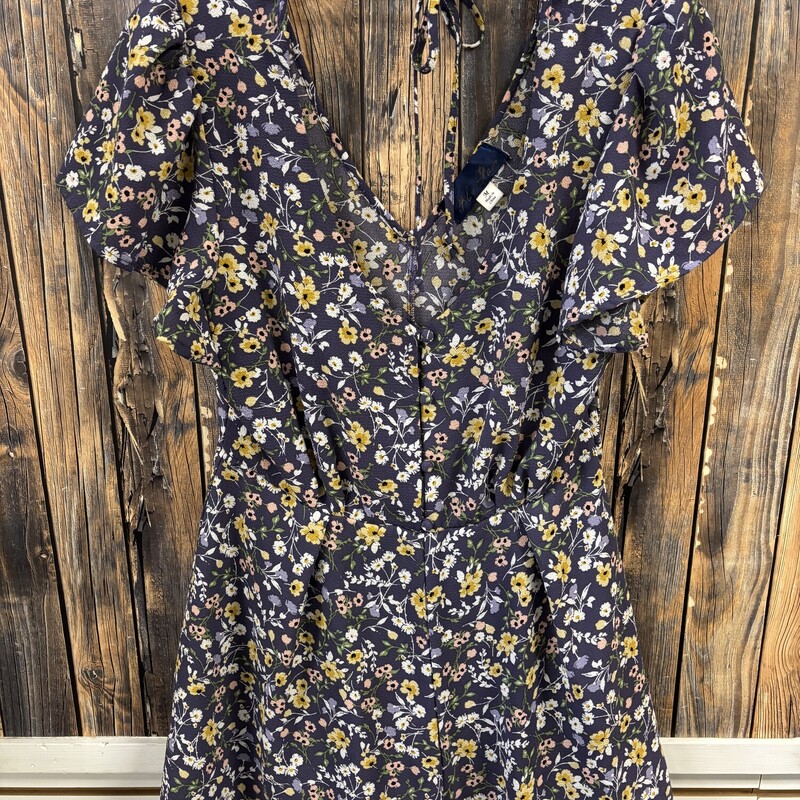 Purple Flower Romper, Size: Medium