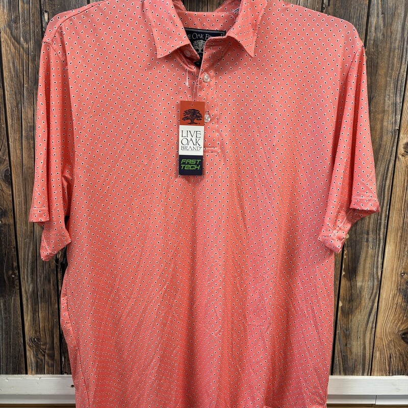 NWT Peach Collared Shirt, Size: Medium