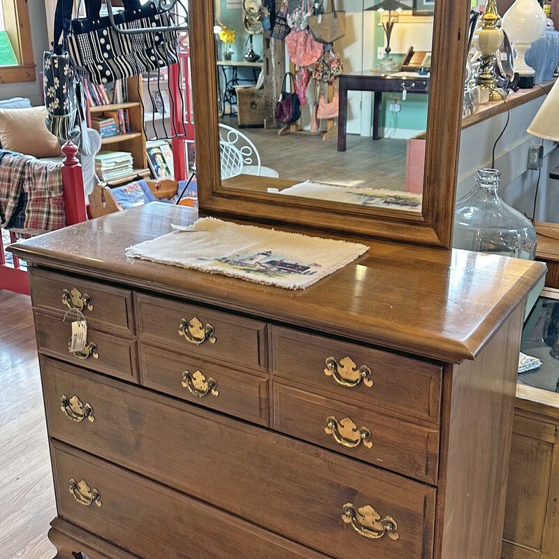 Maple Bureau W/Mirror