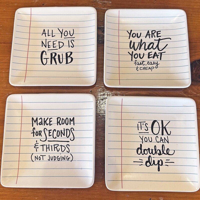 4 Snarky Themed Coasters