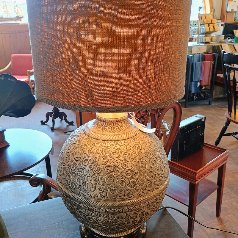 Silver Metal Base Lamp