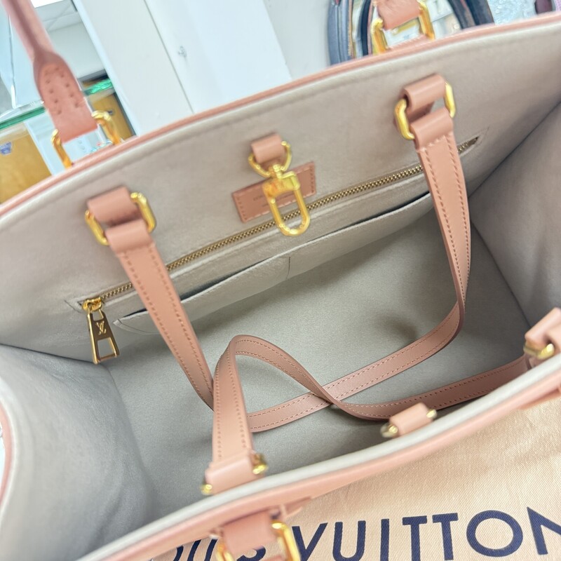 LOUIS VUITTON Pink ON-THE-GO MM, NEW! Includes Box and dust bag. 13x10