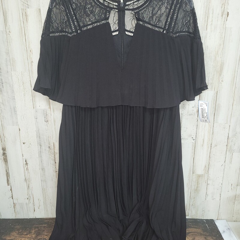 10 Black Pleat Lace Dress