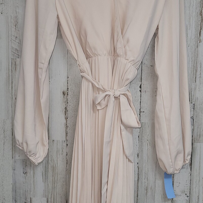 M Ivory Pleated Dress