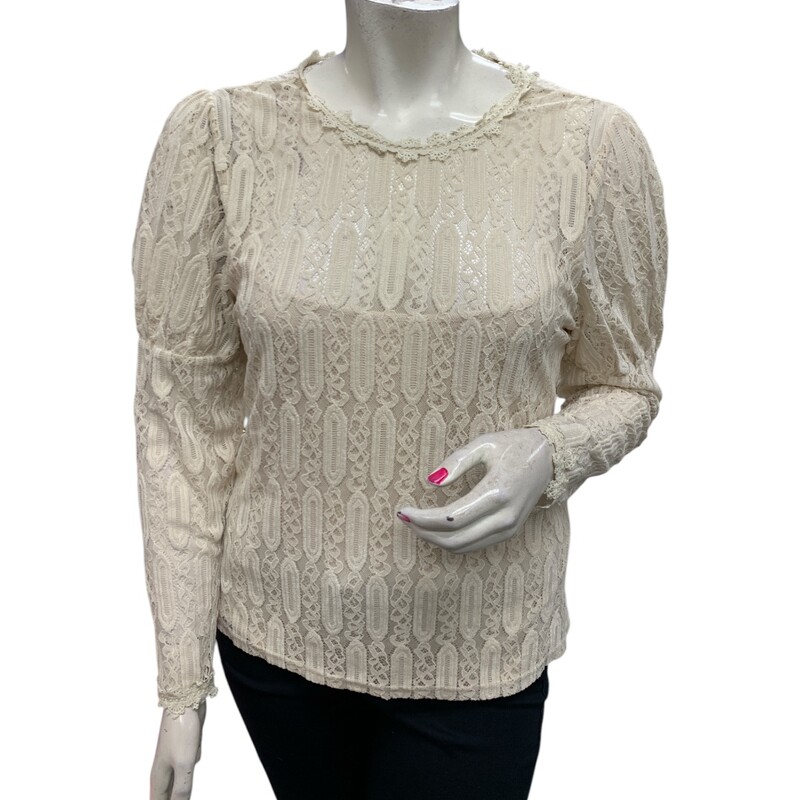 Cream, Beige, Size: XL