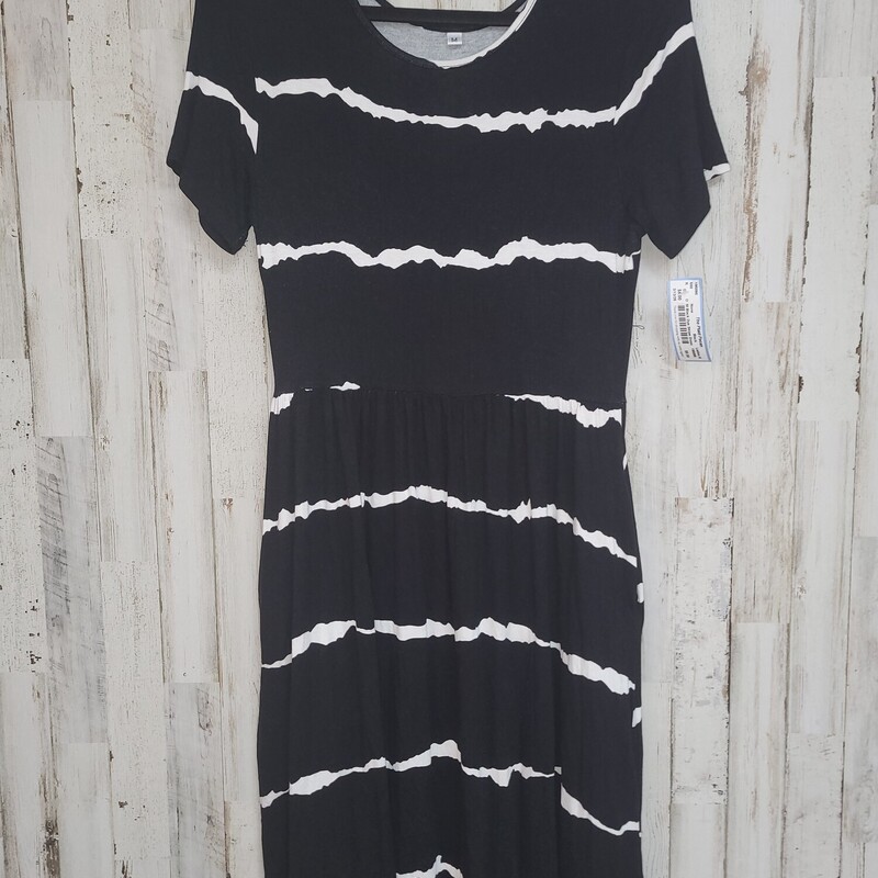 M Black Dye Stripe Dress