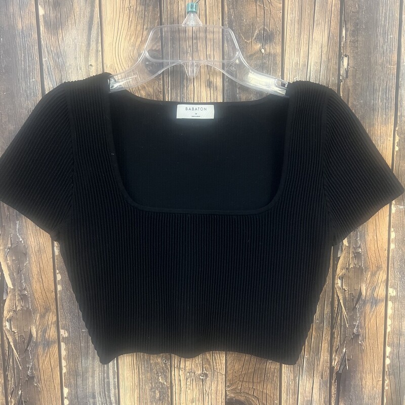 Black Crop Top, Size: Med