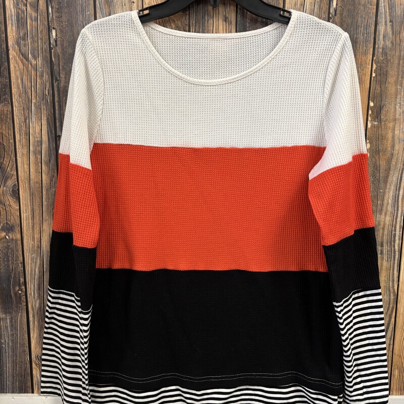 White Orange Black Stripe, Size: L