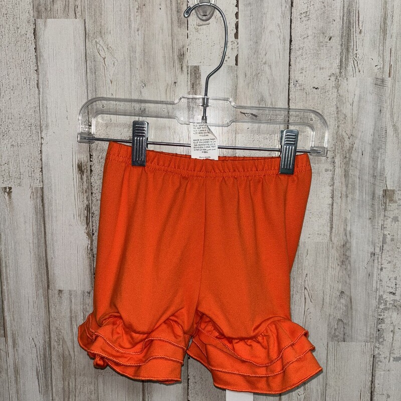 6 Orange Ruffle Shorts