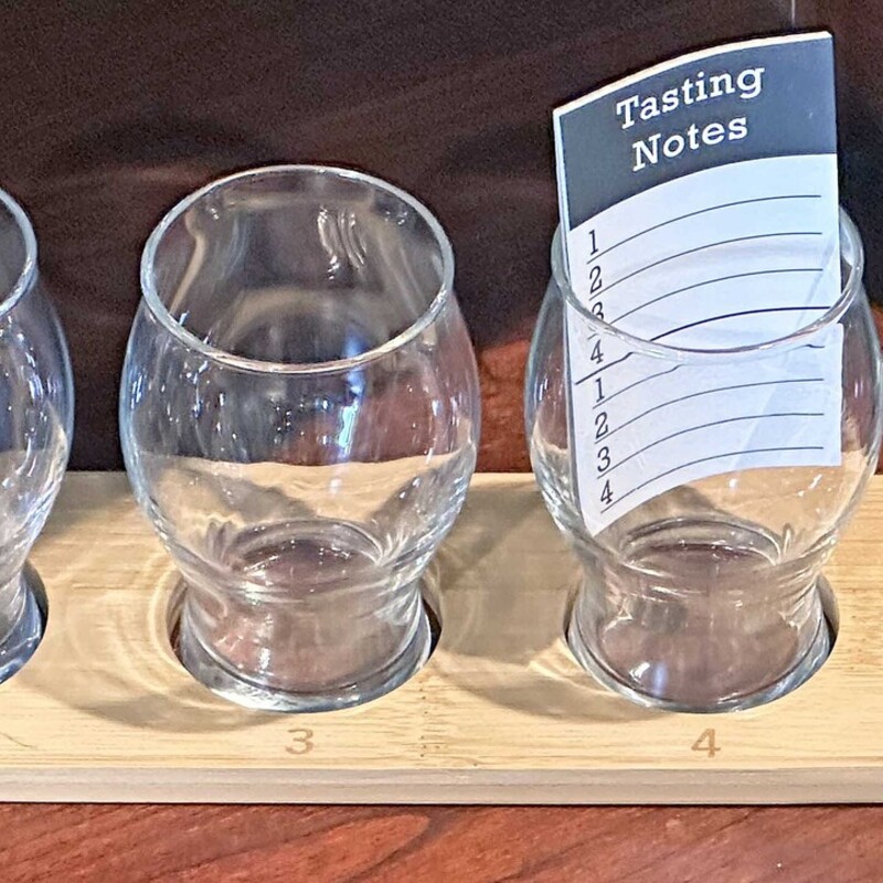 Beer Flight With Notepad