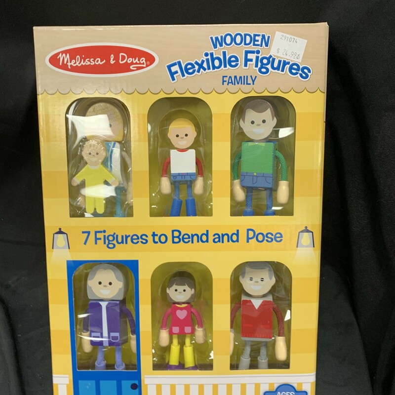 Flexible Family Figures, Wood, Pretend
Ages 3+
7 posable figures