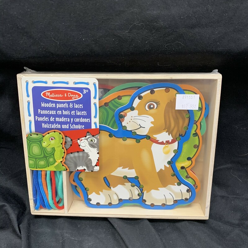 Pets Wooden Panels & Lace, Wood, Preschool
Ages 3+
Lacing panels are double sided