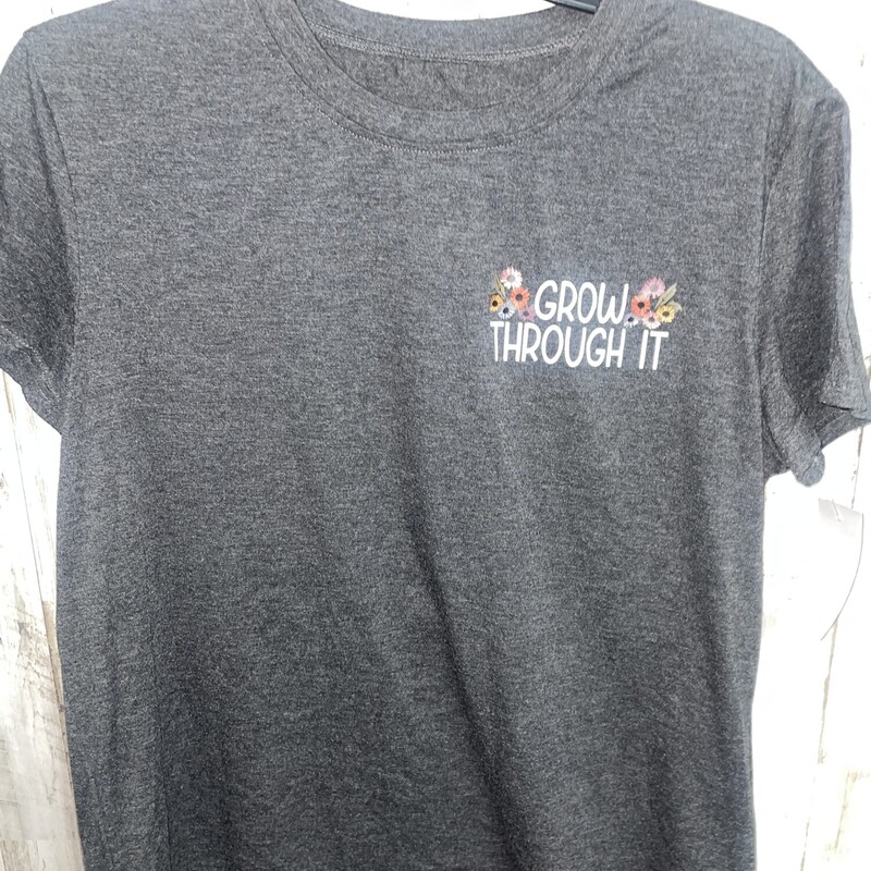 L Grow Through It Tee, Grey, Size: Ladies L