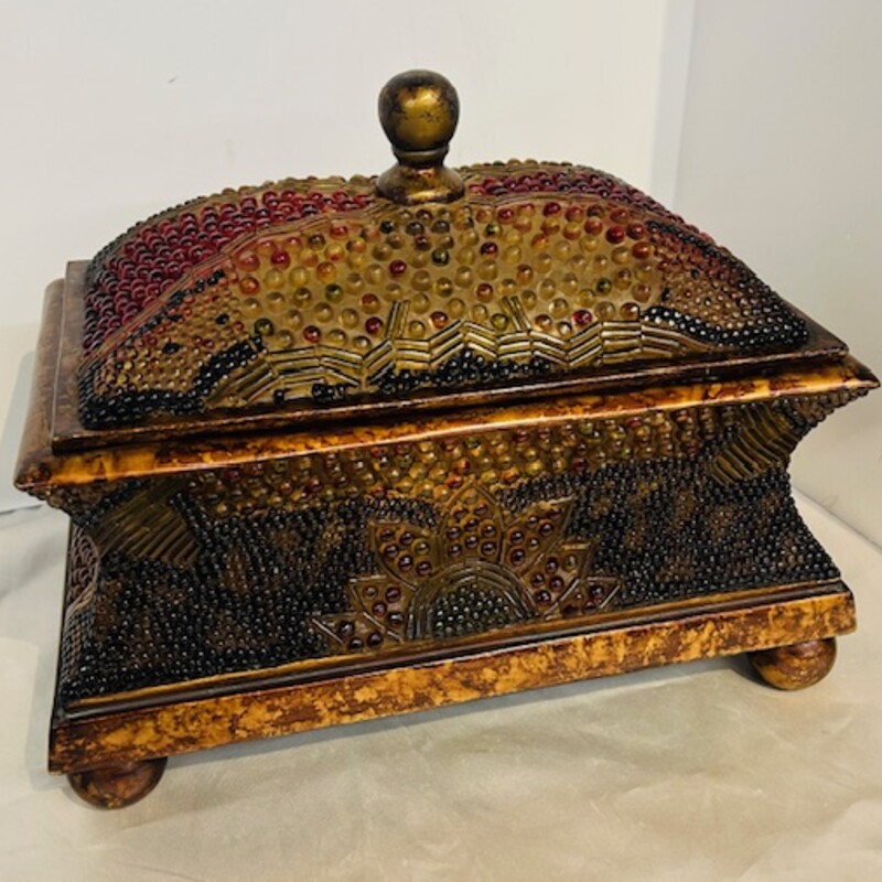 Beaded Resin Footed