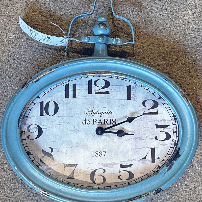 Aqua Metal Wall Clock