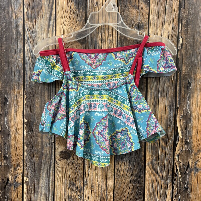 Colorful 2pc Bathing Suit, Size: 14