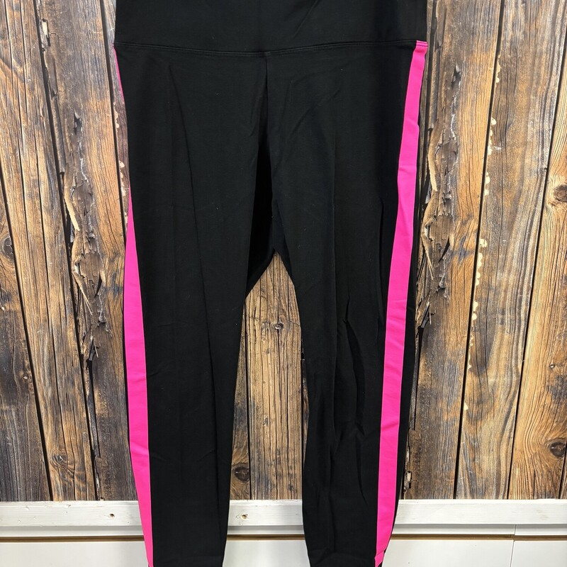 PINK Stripe Leggings, Size: M
